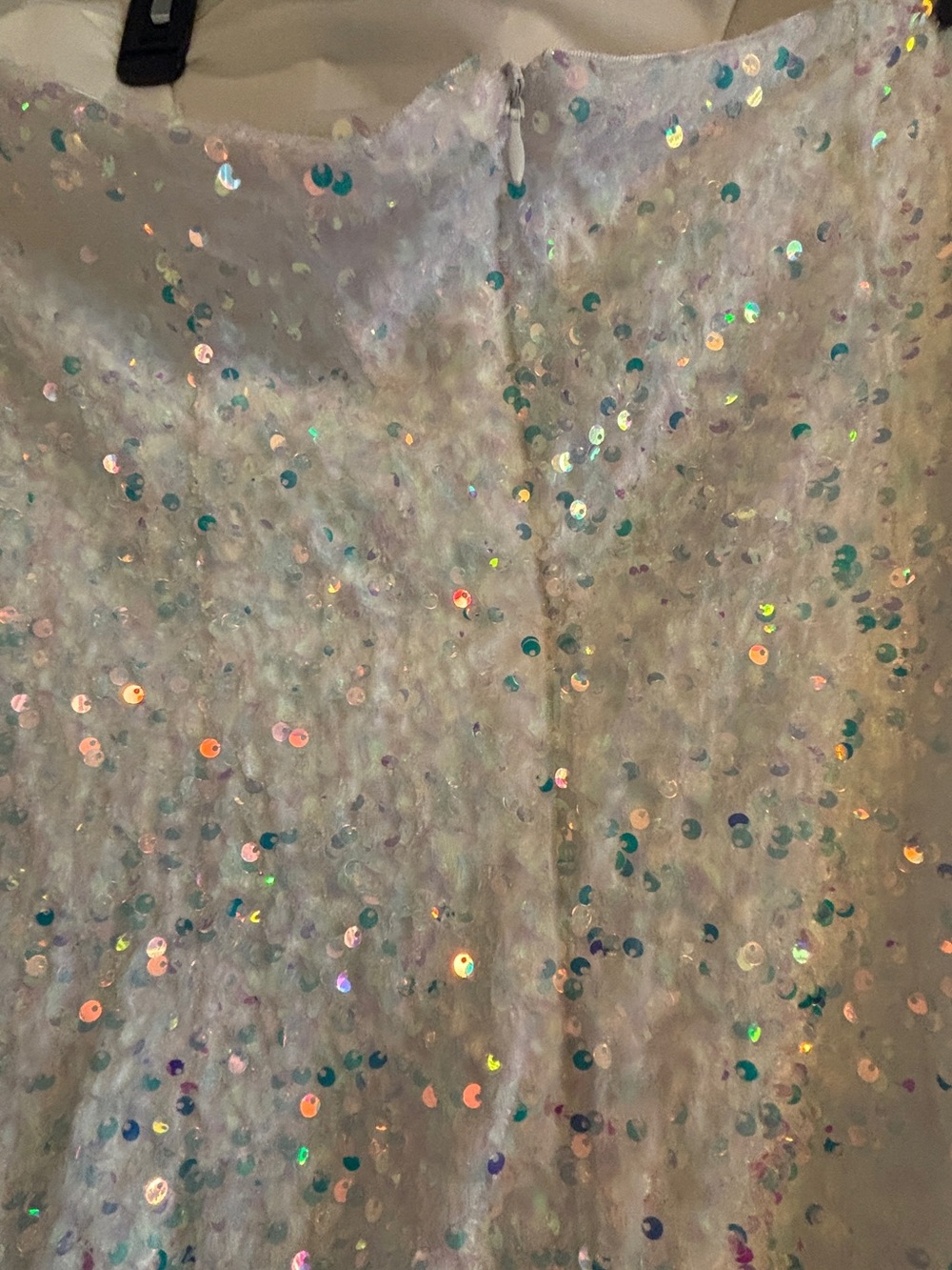 12th Tribe White Sequin Strapless Bachelorette Dress - Picture 5 of 5